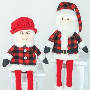 Santa and Mrs Claus Dangle Leg Set